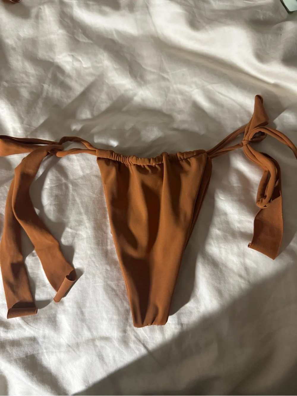 Rust Tie-Side Bikini Bottom